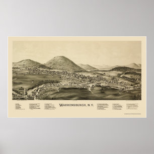 Warrensburg, NY Panoramic Map - 1891 Poster