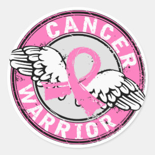 Warrior 14C Breast Cancer Classic Round Sticker