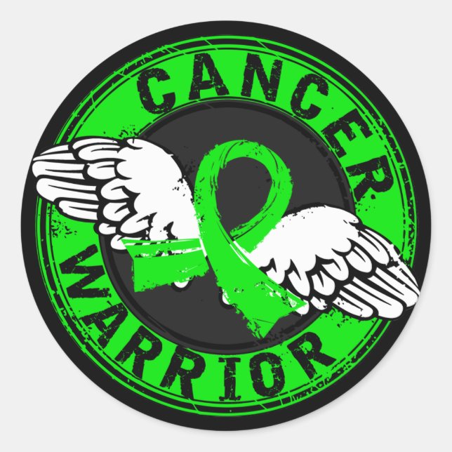 Warrior 14C Non-Hodgkin's Lymphoma Classic Round Sticker (Front)