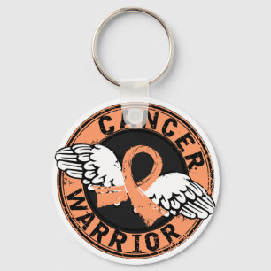 Warrior 14C Uterine Cancer Key Ring