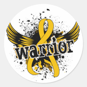 Warrior 16 Childhood Cancer Classic Round Sticker
