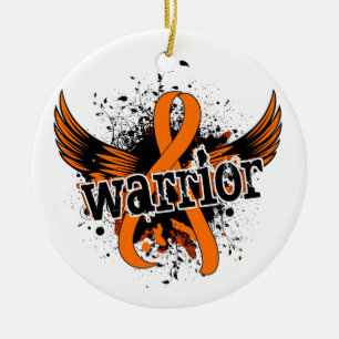 Warrior 16 Leukaemia Ceramic Tree Decoration