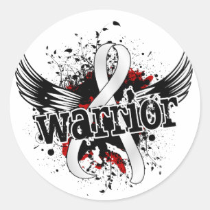 Warrior 16 Lung Cancer Classic Round Sticker