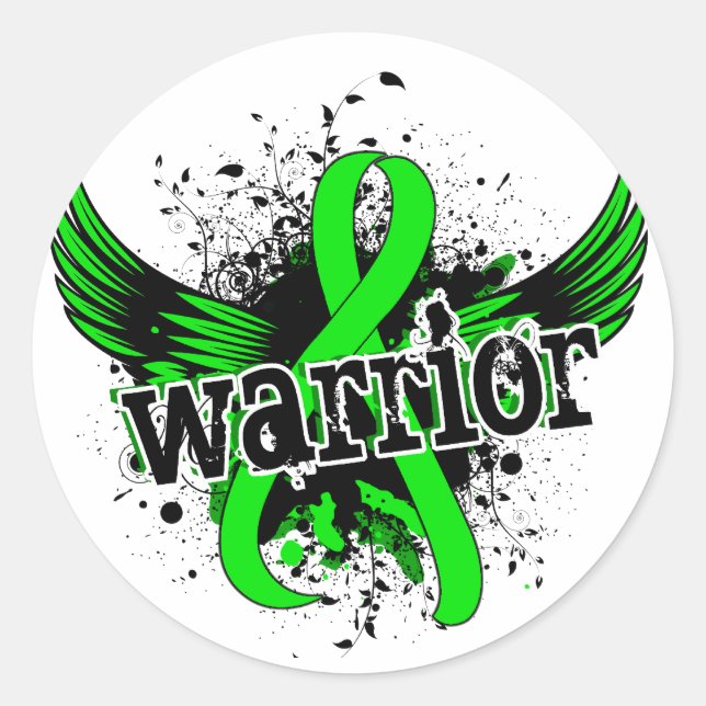 Warrior 16 Non-Hodgkin's Lymphoma Classic Round Sticker (Front)