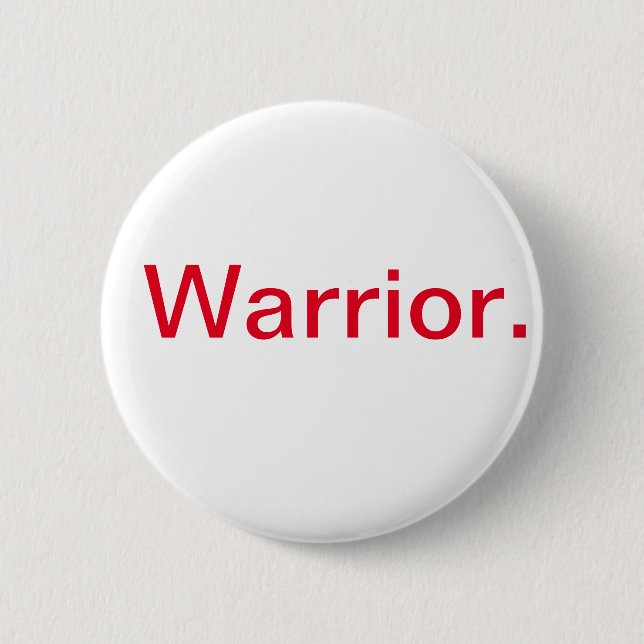 Warrior 6 Cm Round Badge (Front)