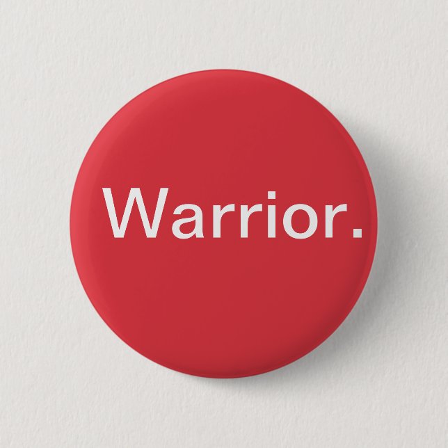 Warrior 6 Cm Round Badge (Front)
