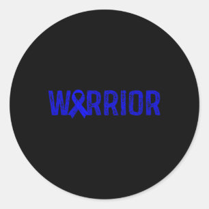 Warrior Alopecia Areata Awareness Classic Round Sticker