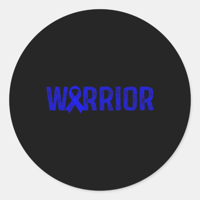 Warrior Alopecia Areata Awareness  Classic Round Sticker (Front)