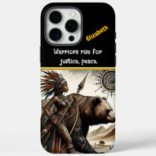 Warrior and her bear stand strong iPhone 16 pro max case