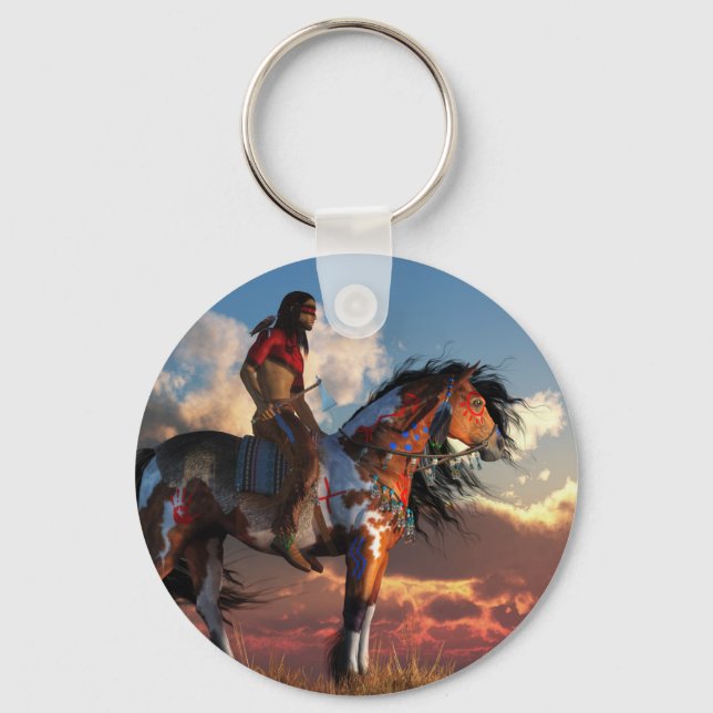 Warrior and War Horse Key Ring (Front)