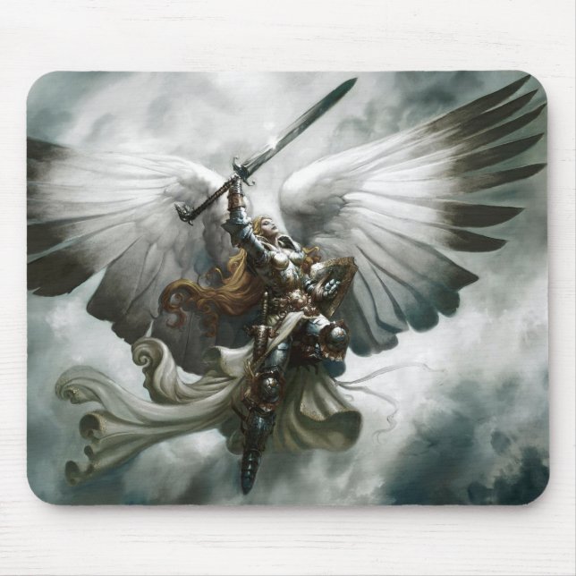 Warrior Angel Fantasy Art Mouse Mat (Front)