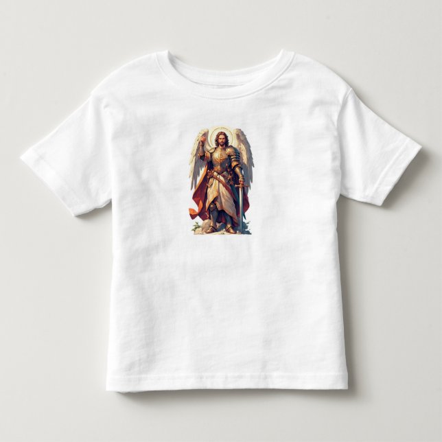 Warrior Archangel Michael Toddler's Tee Shirt (Front)