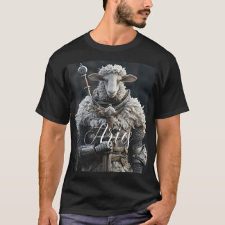 Warrior Aries 3D Animation Steel Sword Illustratio T-Shirt