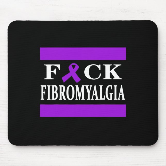 Warrior Awareness Purple Ribbon Gift  Mouse Mat (Front)