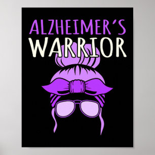 Warrior Awareness Purple Ribbon Month Graphic Poster