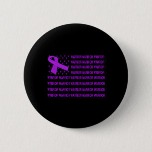 Warrior Awareness - Usa Flag Purple Ribbon 2 6 Cm Round Badge