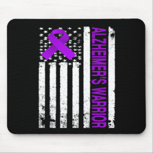 Warrior Awareness - Usa Flag Purple Ribbon Mouse Mat