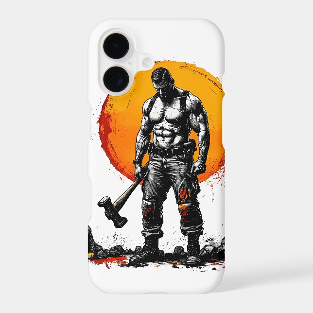 warrior barbarian mediaeval fantasy hummePhone Cas iPhone Case (Back)