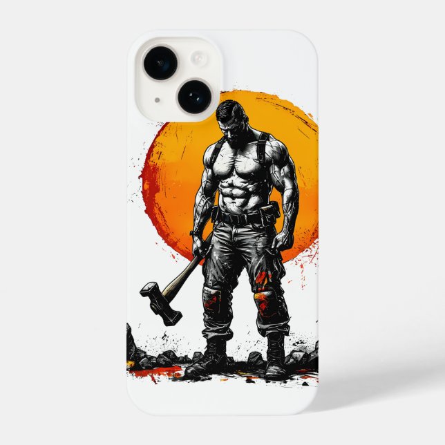 warrior barbarian mediaeval fantasy hummePhone Cas iPhone Case (Back)