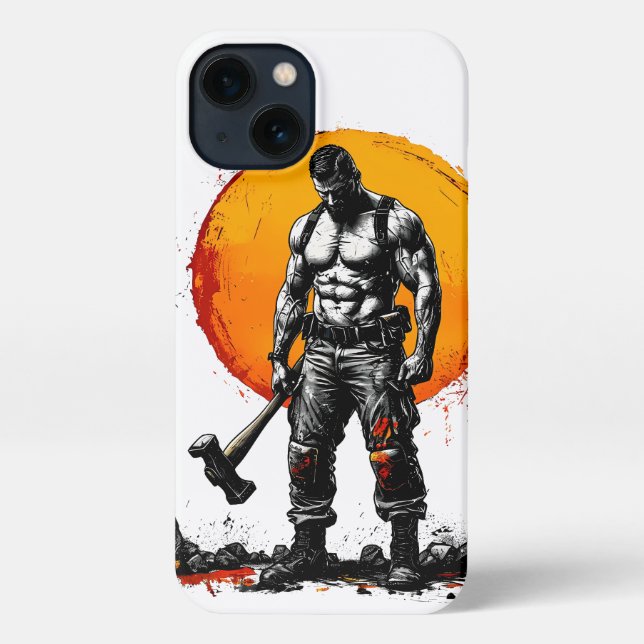 warrior barbarian mediaeval fantasy hummePhone Cas iPhone Case (Back)
