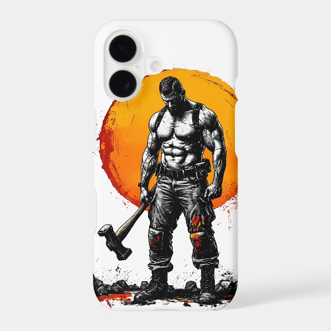 warrior barbarian mediaeval fantasy hummePhone Cas iPhone Case (Back)