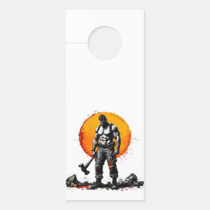 warrior barbarian mediaeval fantasy hummer strengt door hanger