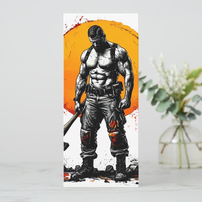 warrior barbarian mediaeval fantasy hummer strengt menu (Standing Front)