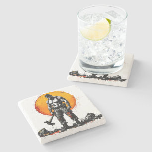 warrior barbarian mediaeval fantasy hummer strengt stone coaster