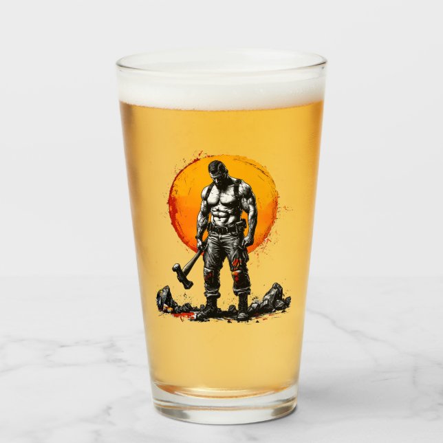 warrior barbarian mediaeval fantasy hummerGlass Cu Glass (Front Filled)