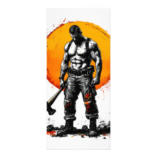 warrior barbarian mediaeval fantasy hummerRack Car Rack Card