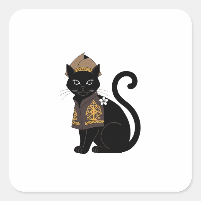 Warrior Black Cat Sticker (Front)