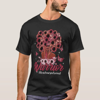Warrior Black Women Sunflower Hair Brain Aneurysm  T-Shirt