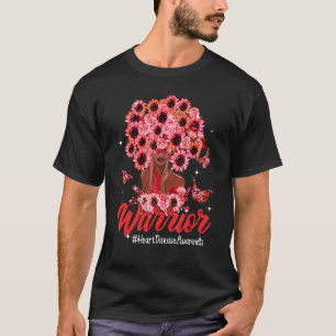 Warrior Black Women Sunflower Hair Heart Disease A T-Shirt