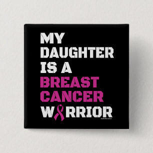 Warrior/Block/Daughter...Breast Cancer 15 Cm Square Badge