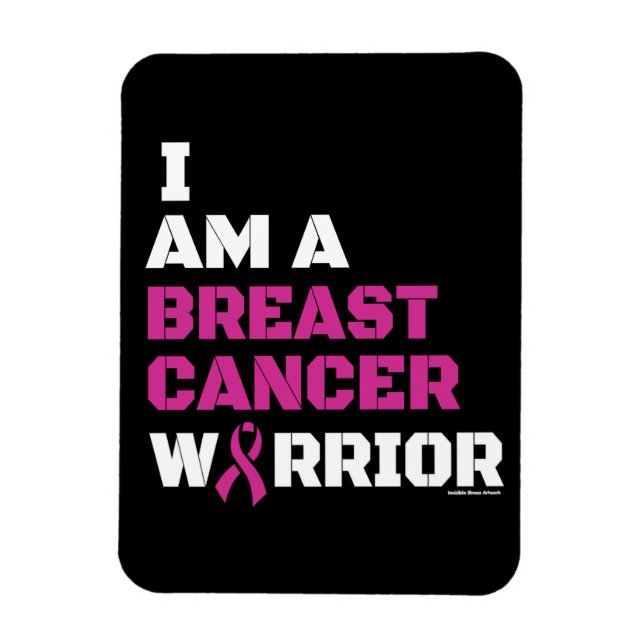 Warrior/Block/I am...Breast Cancer Magnet (Vertical)