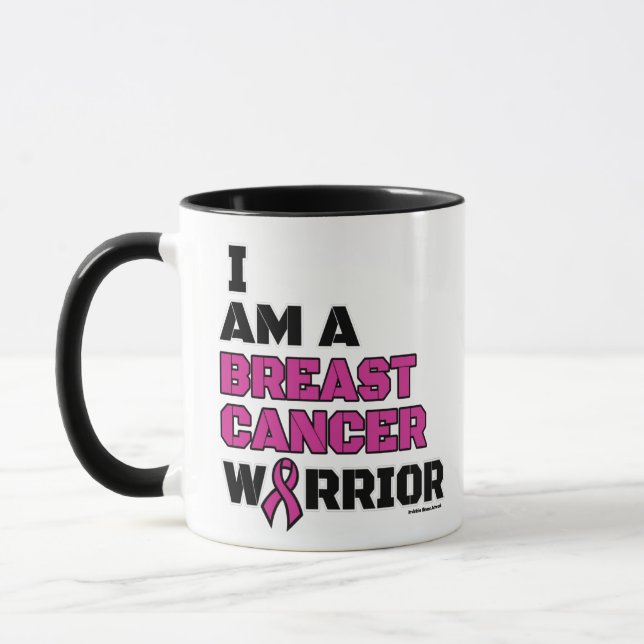 Warrior/Block/I am...Breast Cancer Mug (Left)