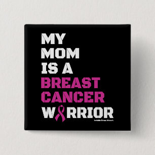 Warrior/Block/Mum...Breast Cancer 15 Cm Square Badge