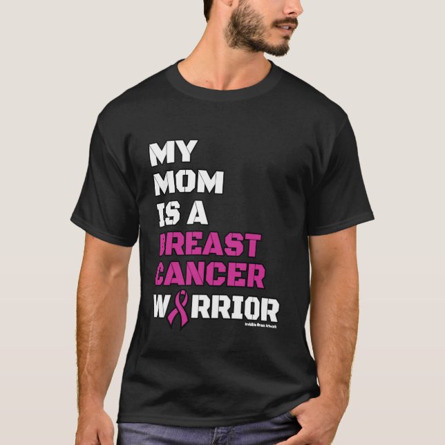 Warrior/Block/Mum...Breast Cancer T-Shirt (Front)