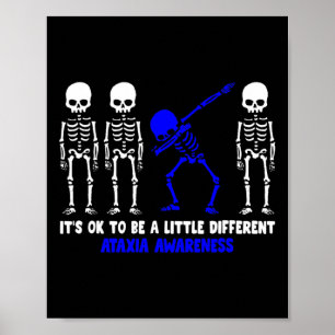 Warrior Blue Ribbon Awareness Disease Halloween Gi Poster