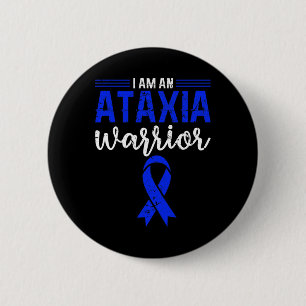 Warrior Blue Ribbon Impaired Coordination Awarenes 6 Cm Round Badge