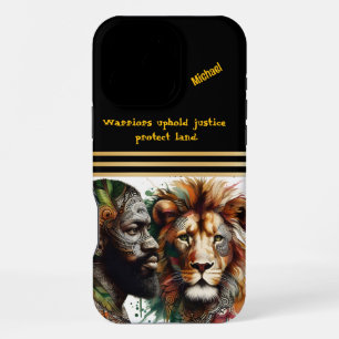Warrior bonds with lion spirit iPhone 16 pro max case