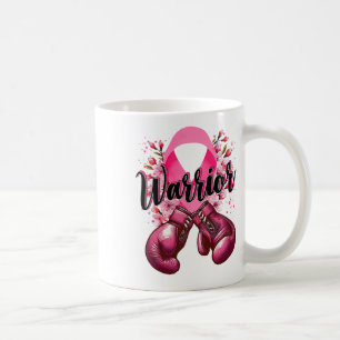Warrior Boxing Gloves Pink Ribbon Breast Cancer Aw Coffee Mug