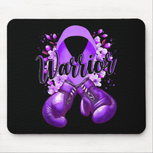 Warrior Boxing Gloves Purple Ribbon Lupus Mouse Mat