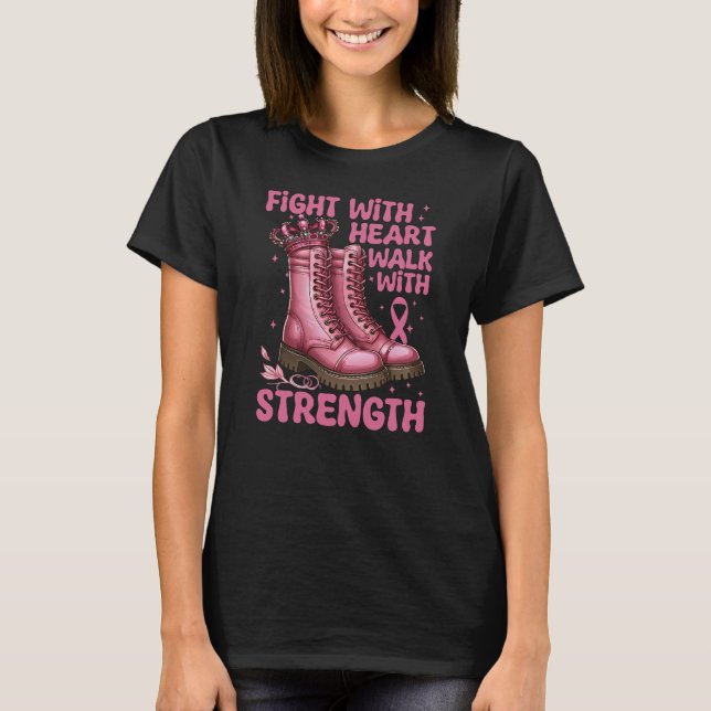Warrior Breast Cancer Awareness T-Shirt (Front)