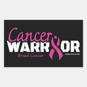 Warrior...Breast Cancer Rectangular Sticker