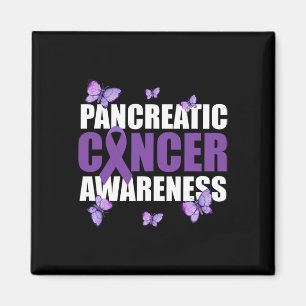 Warrior Butterfly Purple Ribbon Pancreatic Cancer Magnet