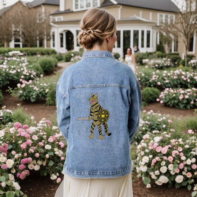 Warrior Cat Denim Jacket (Wedding Back)