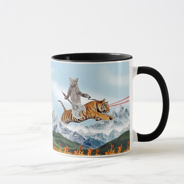 Warrior cat Riding A Tiger Mug (Right)