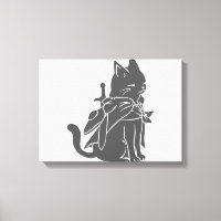 Warrior cat silhouette - Choose background colour