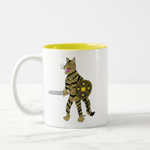 Warrior Cat  Two-Tone Coffee Mug